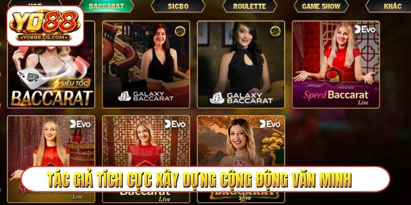 Tác giả tích cực xây dựng cộng động văn minh
